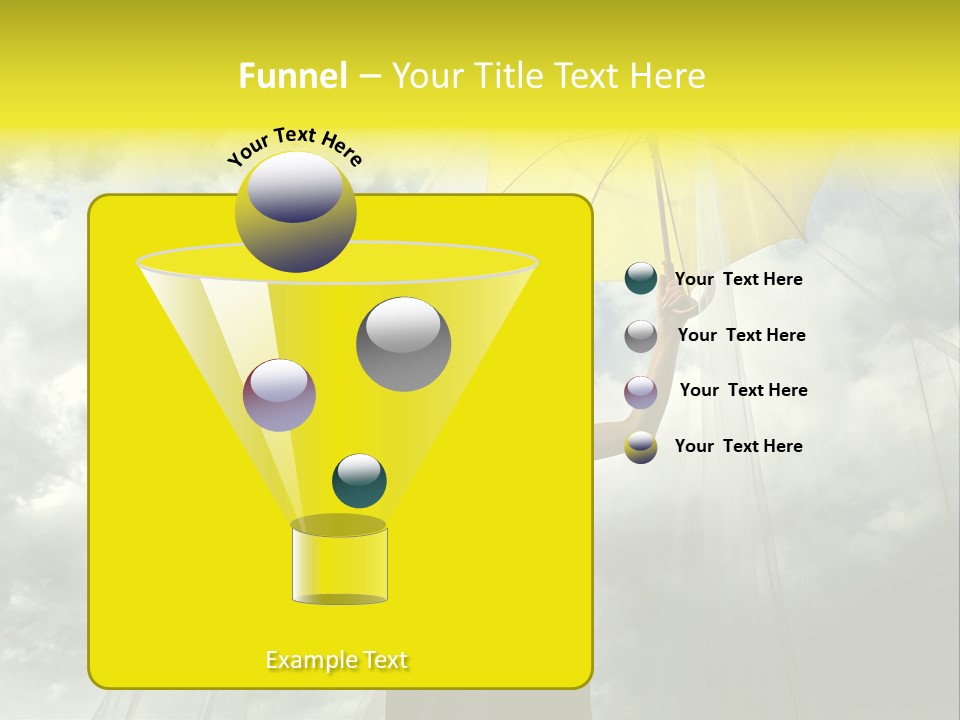 Umbrella Dress Standing PowerPoint Template