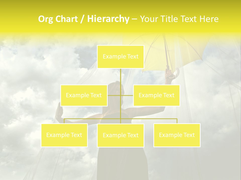 Umbrella Dress Standing PowerPoint Template