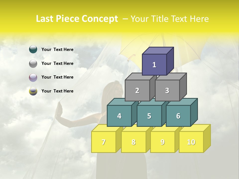 Umbrella Dress Standing PowerPoint Template