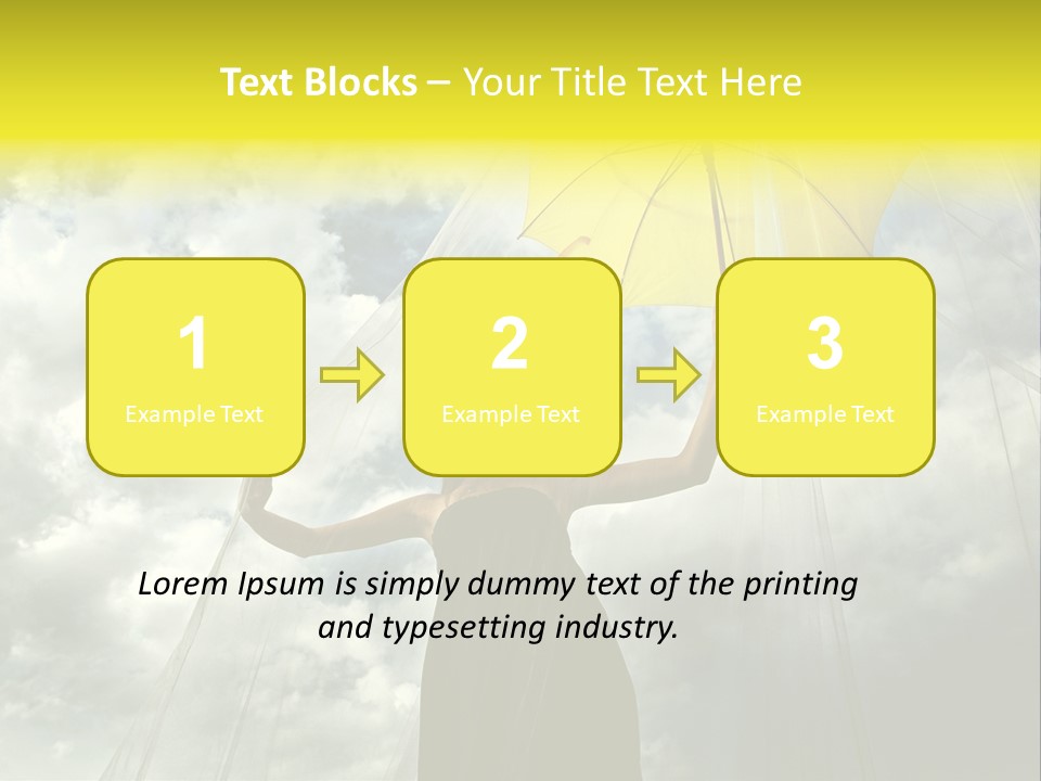 Umbrella Dress Standing PowerPoint Template