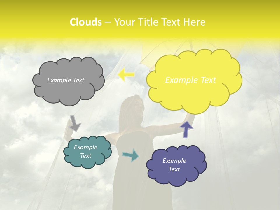 Umbrella Dress Standing PowerPoint Template
