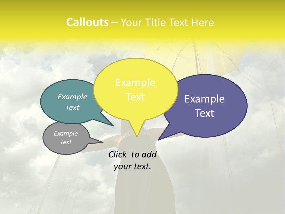 Umbrella Dress Standing PowerPoint Template