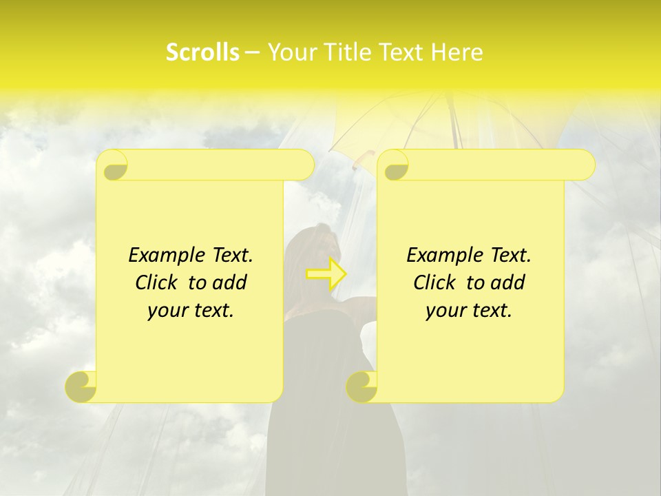 Umbrella Dress Standing PowerPoint Template