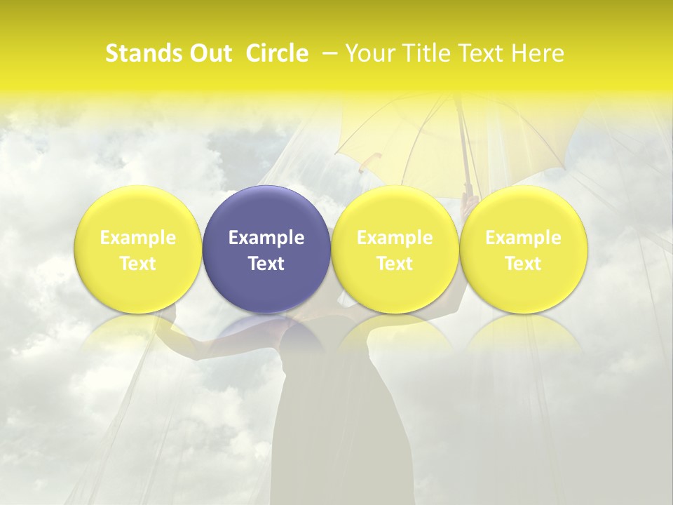 Umbrella Dress Standing PowerPoint Template