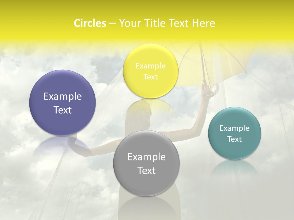 Umbrella Dress Standing PowerPoint Template