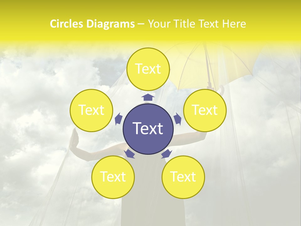 Umbrella Dress Standing PowerPoint Template