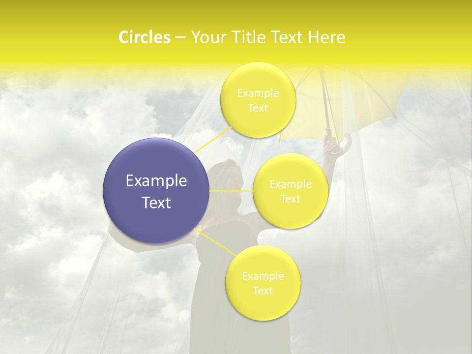 Umbrella Dress Standing PowerPoint Template