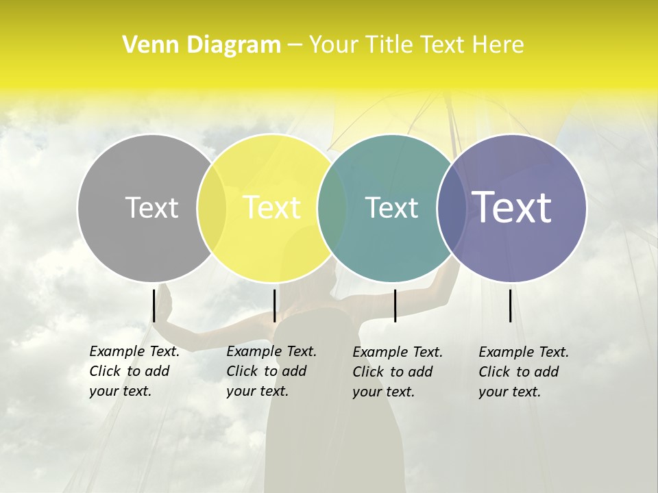 Umbrella Dress Standing PowerPoint Template
