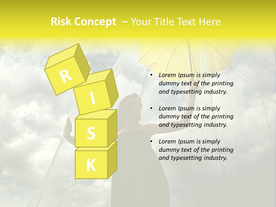 Umbrella Dress Standing PowerPoint Template