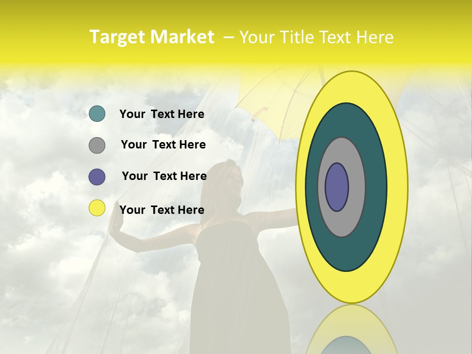 Umbrella Dress Standing PowerPoint Template