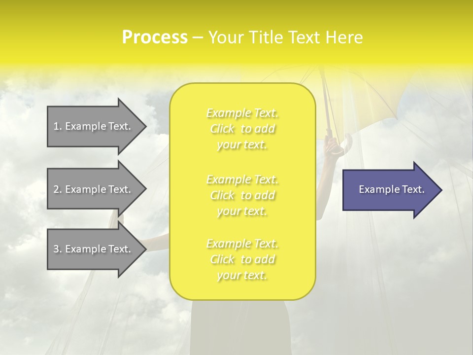 Umbrella Dress Standing PowerPoint Template