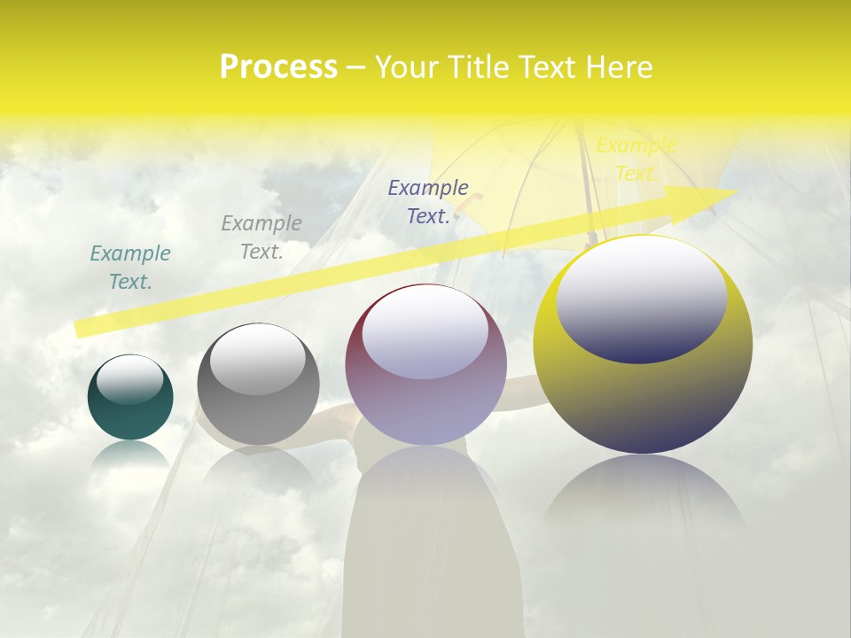 Umbrella Dress Standing PowerPoint Template