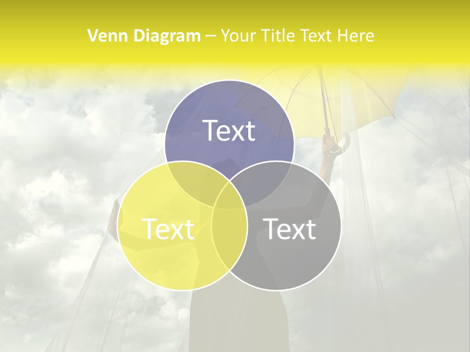 Umbrella Dress Standing PowerPoint Template