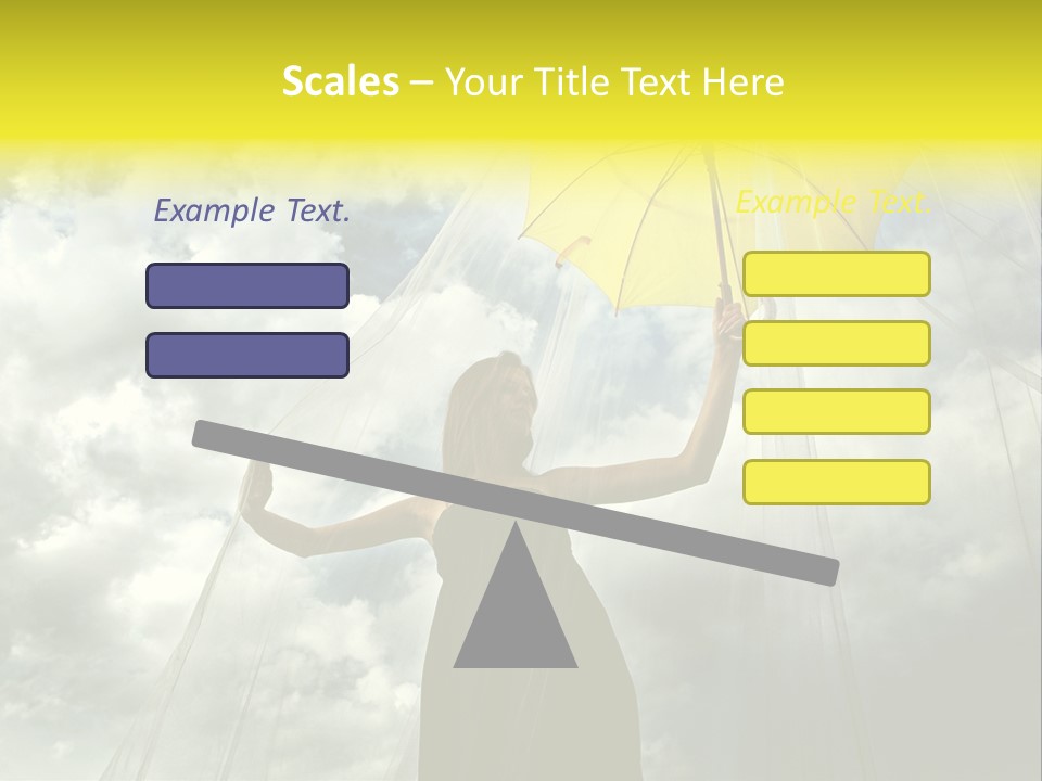 Umbrella Dress Standing PowerPoint Template