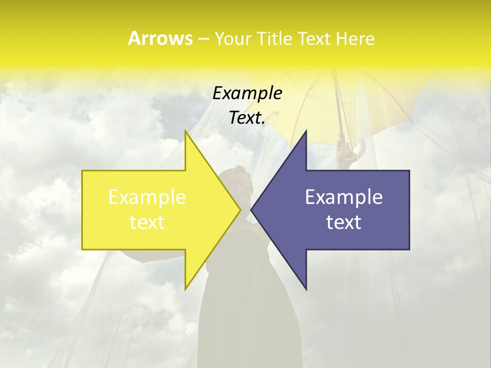 Umbrella Dress Standing PowerPoint Template