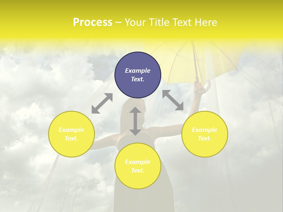 Umbrella Dress Standing PowerPoint Template