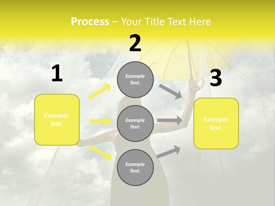 Umbrella Dress Standing PowerPoint Template