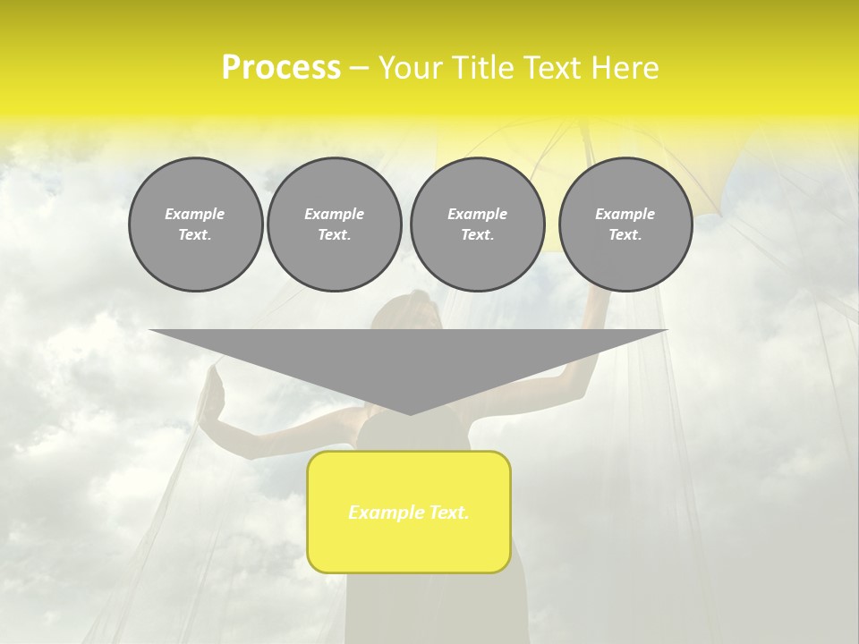 Umbrella Dress Standing PowerPoint Template