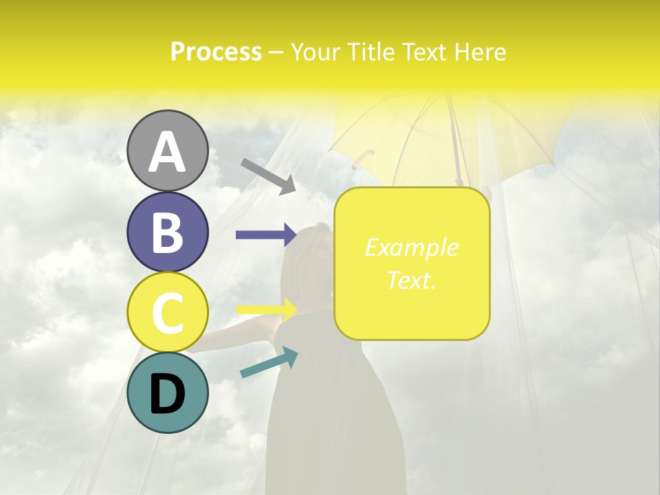 Umbrella Dress Standing PowerPoint Template