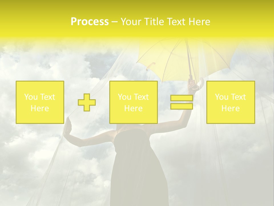 Umbrella Dress Standing PowerPoint Template