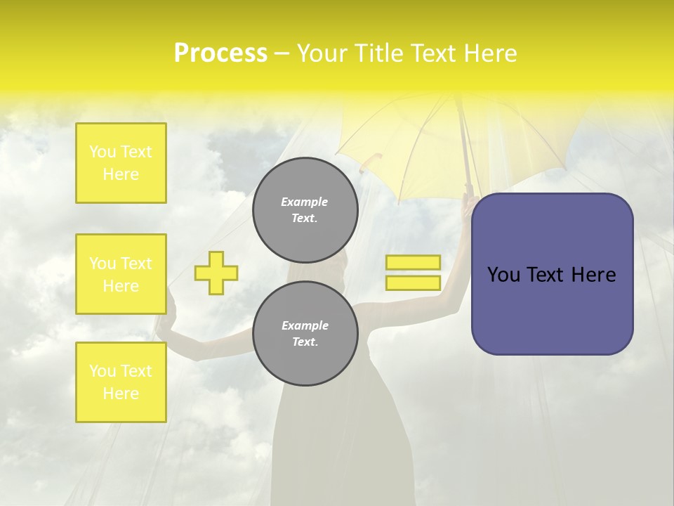 Umbrella Dress Standing PowerPoint Template