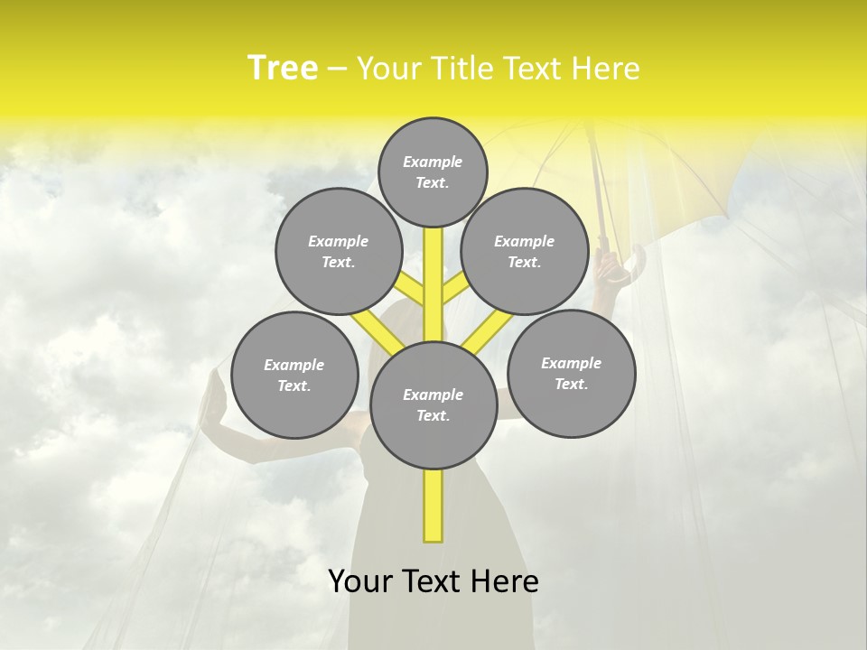 Umbrella Dress Standing PowerPoint Template