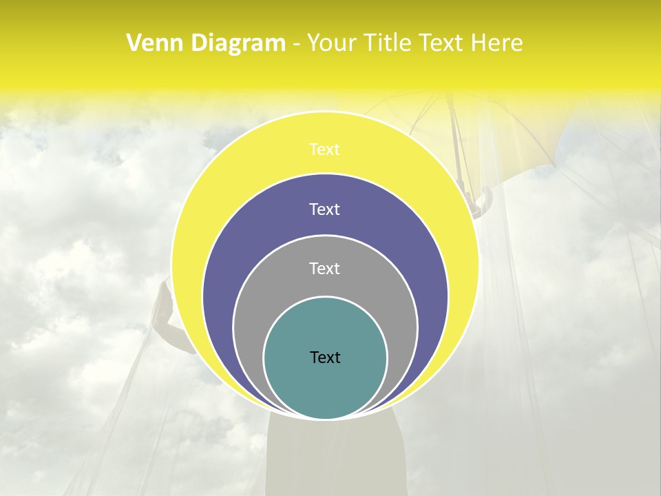 Umbrella Dress Standing PowerPoint Template