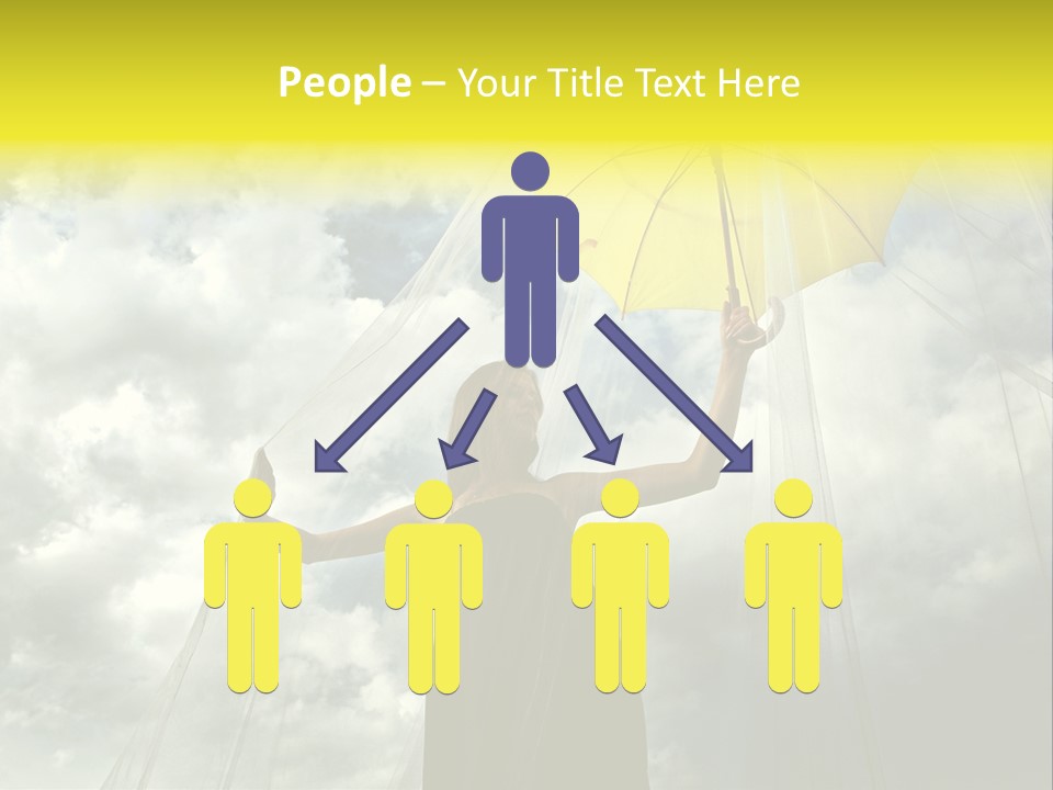 Umbrella Dress Standing PowerPoint Template