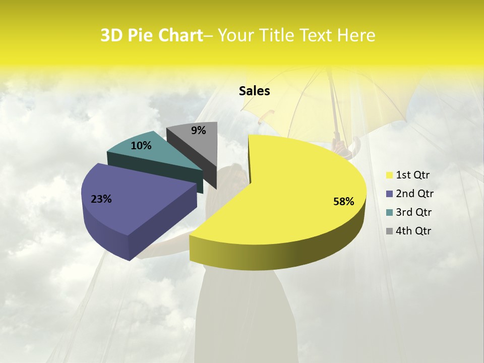 Umbrella Dress Standing PowerPoint Template
