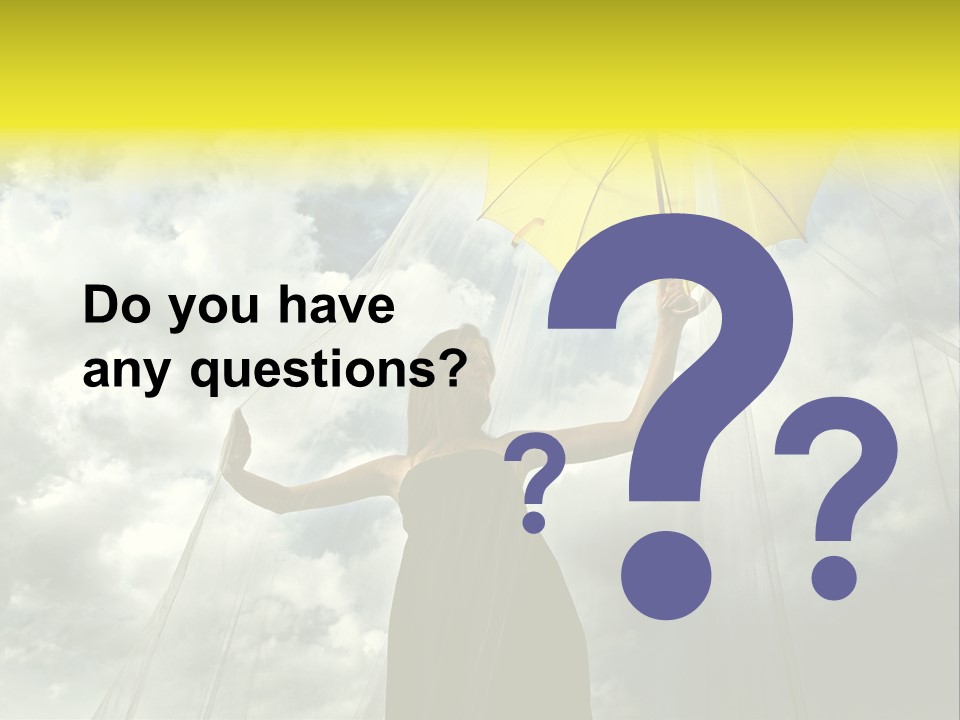 Umbrella Dress Standing PowerPoint Template