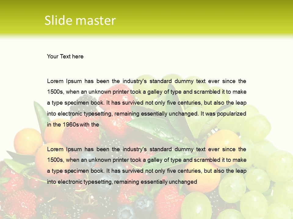 Red Closeup Delicious PowerPoint Template