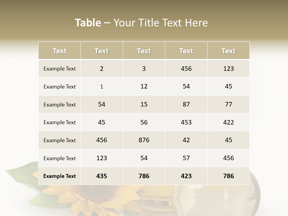 Organic Texture Kitchen PowerPoint Template