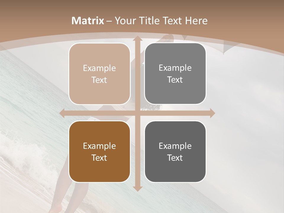 Gloomy Beach Dull PowerPoint Template