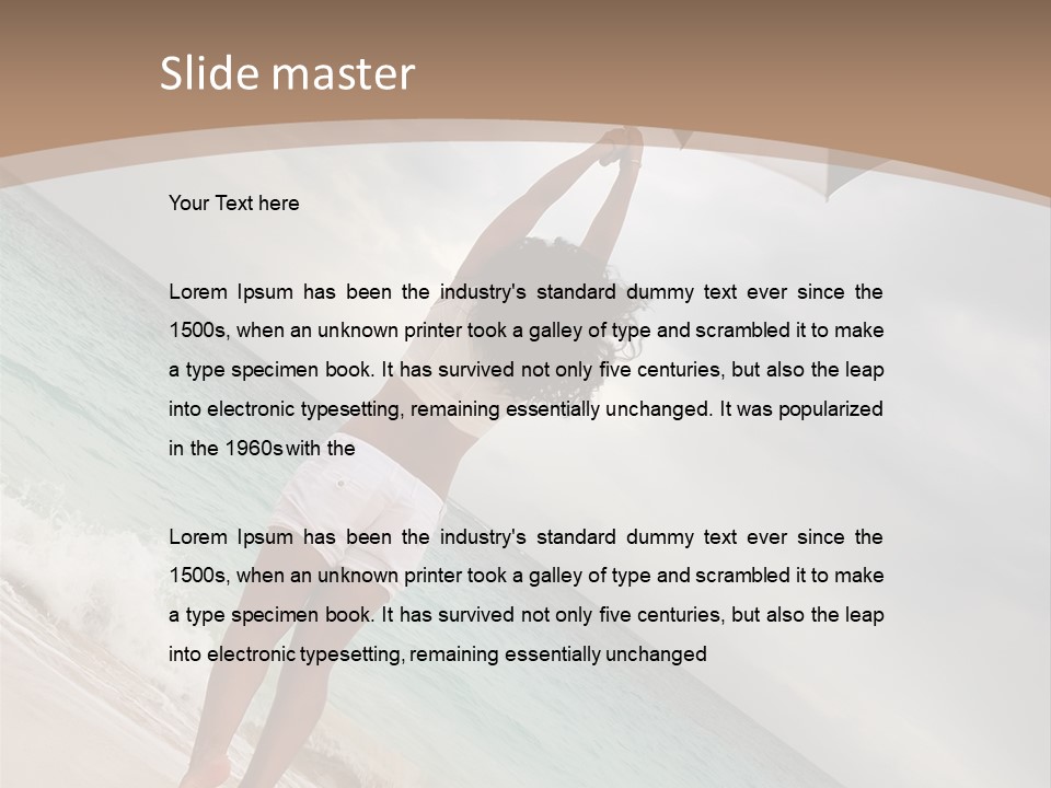 Gloomy Beach Dull PowerPoint Template