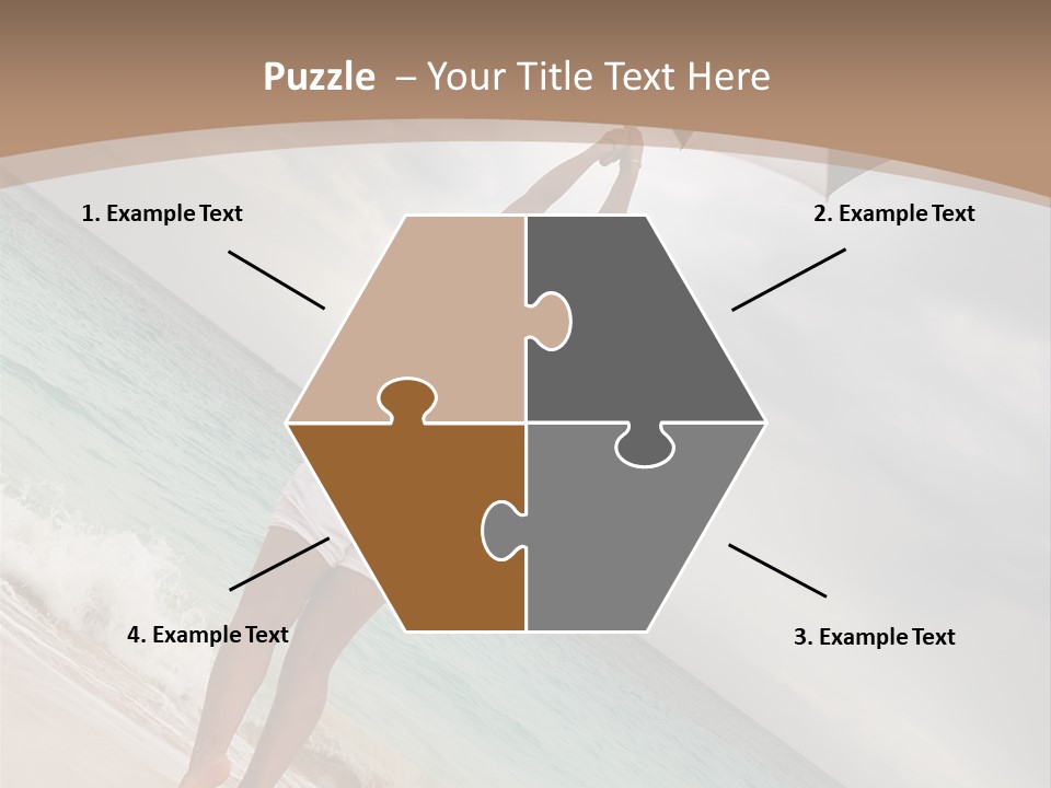 Gloomy Beach Dull PowerPoint Template