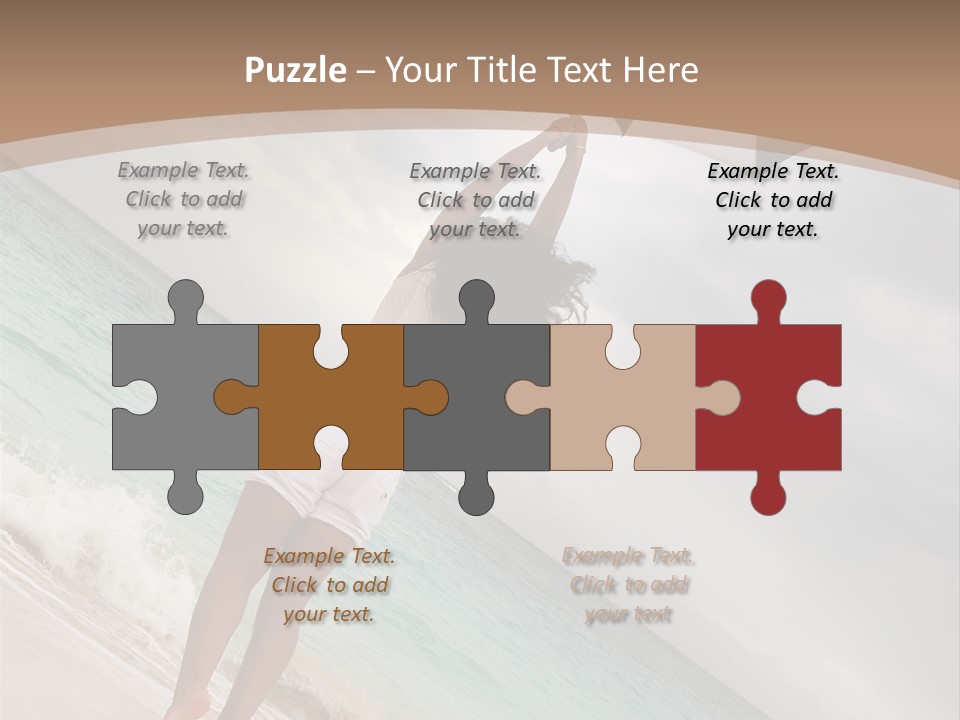 Gloomy Beach Dull PowerPoint Template