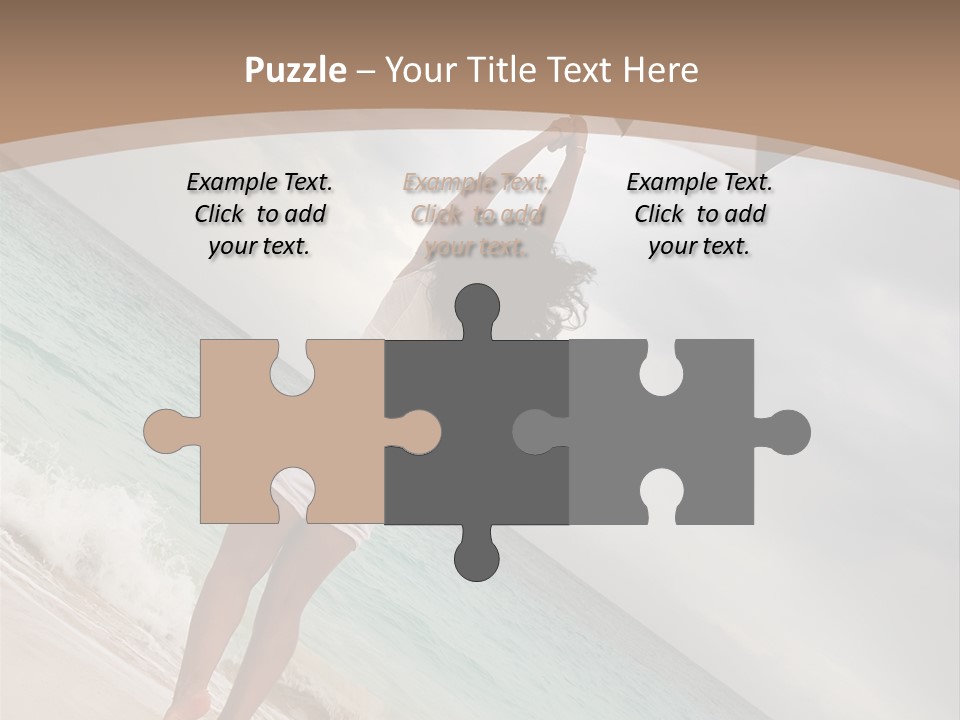 Gloomy Beach Dull PowerPoint Template