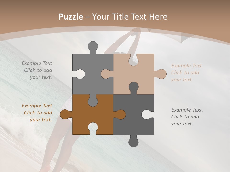 Gloomy Beach Dull PowerPoint Template