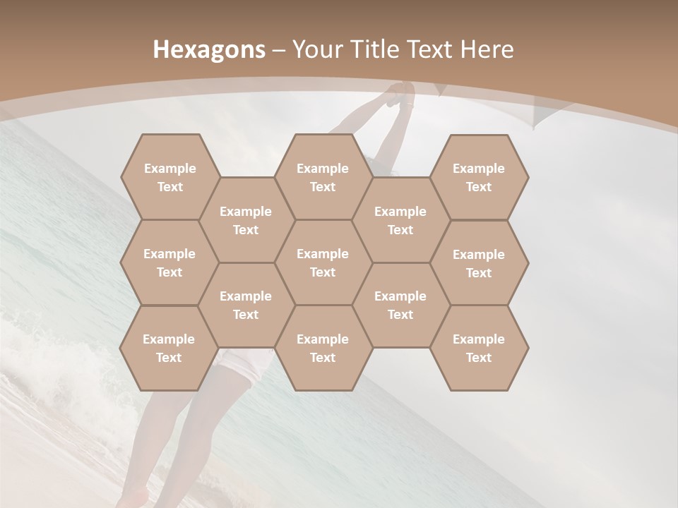 Gloomy Beach Dull PowerPoint Template