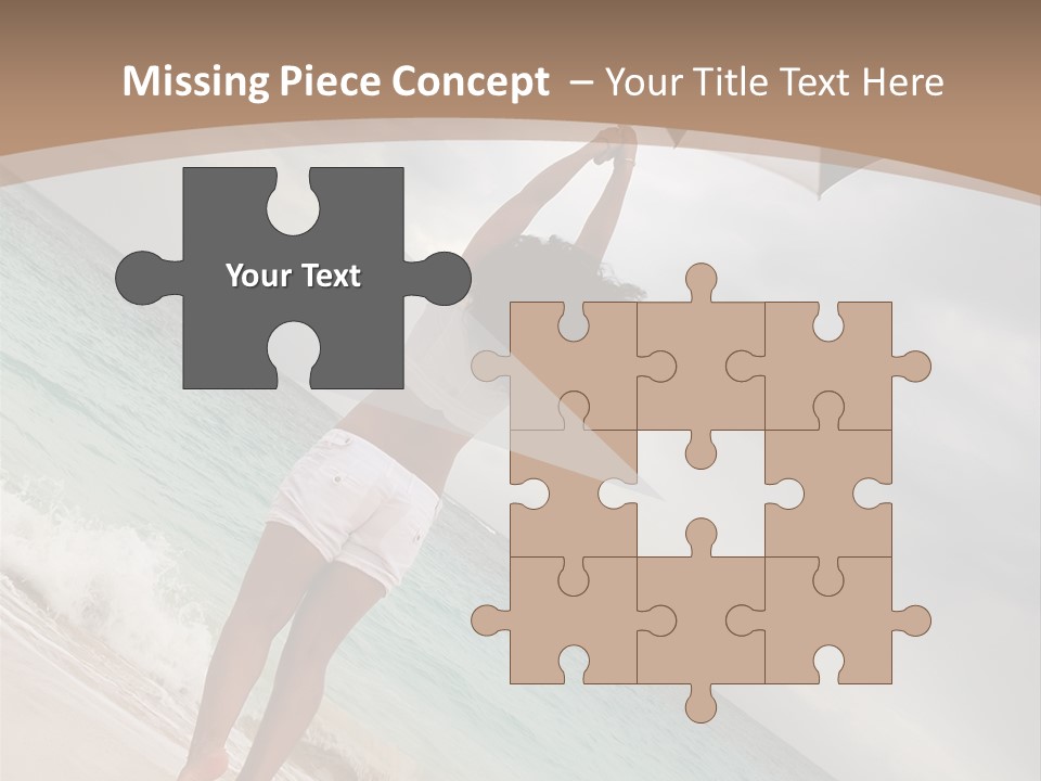 Gloomy Beach Dull PowerPoint Template