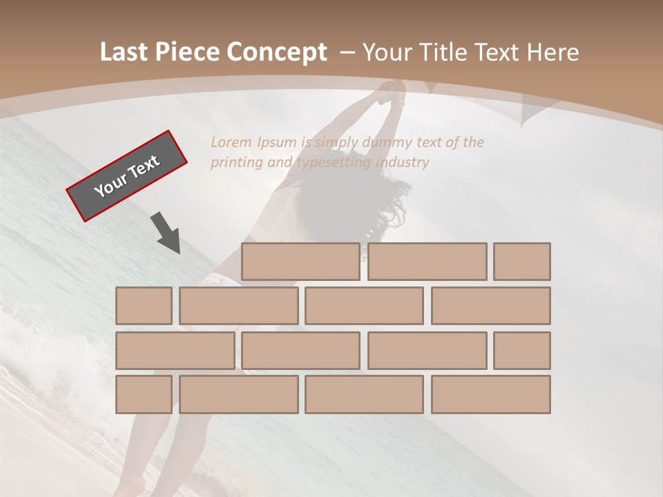 Gloomy Beach Dull PowerPoint Template