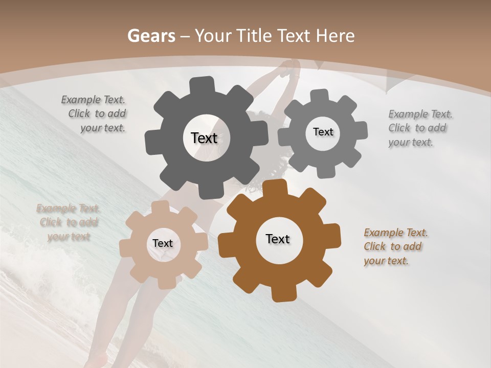 Gloomy Beach Dull PowerPoint Template