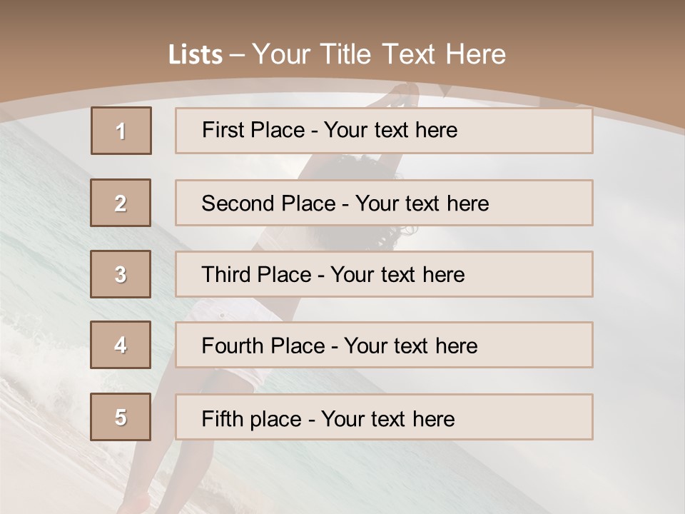 Gloomy Beach Dull PowerPoint Template