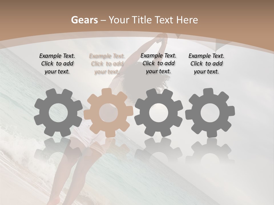 Gloomy Beach Dull PowerPoint Template