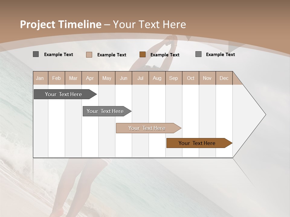 Gloomy Beach Dull PowerPoint Template