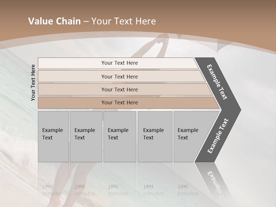 Gloomy Beach Dull PowerPoint Template