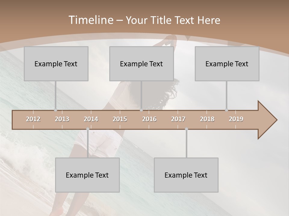 Gloomy Beach Dull PowerPoint Template