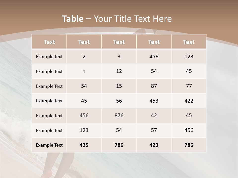 Gloomy Beach Dull PowerPoint Template