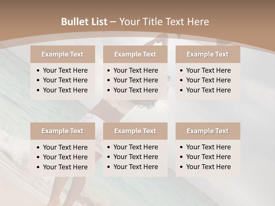 Gloomy Beach Dull PowerPoint Template