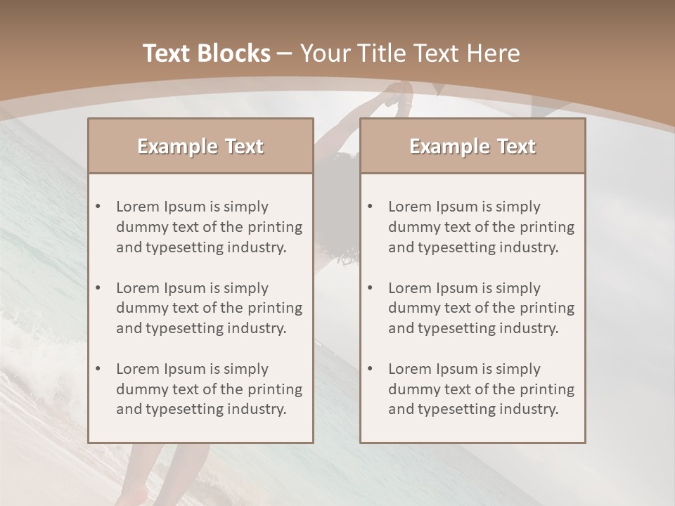 Gloomy Beach Dull PowerPoint Template